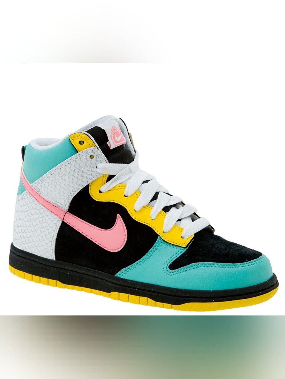 ✔️ Nike Dunk 6.0 Pink/Teal/Yellow High-Top Sneakers